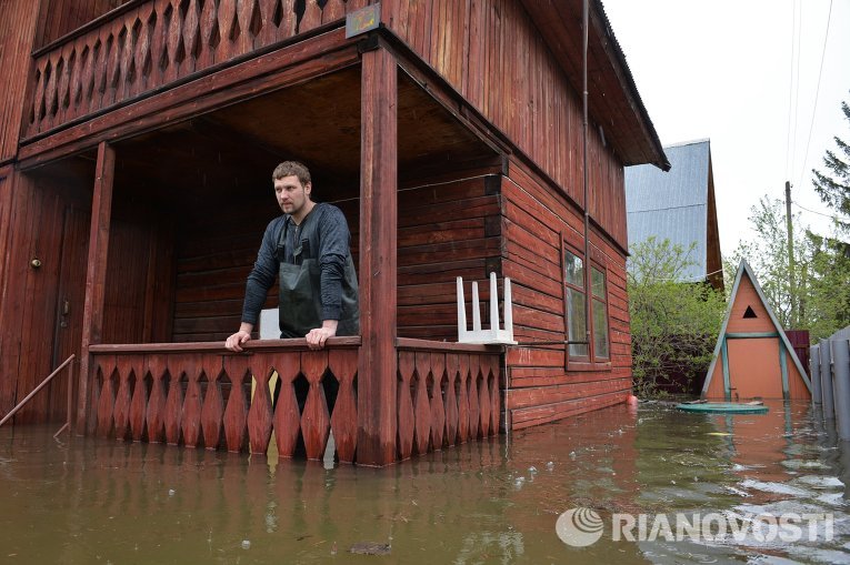 Подтопленные дачные участки в Советском районе Новосибирска