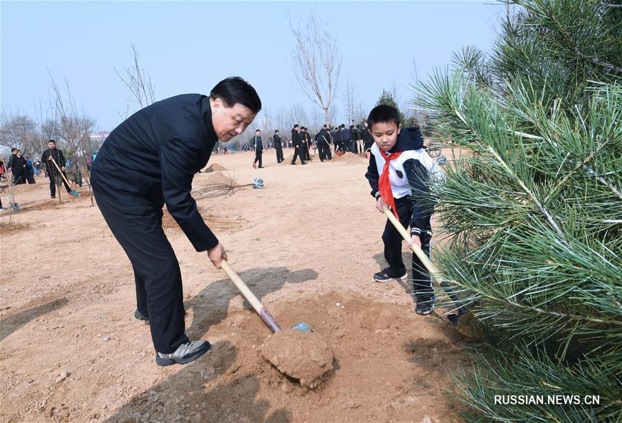 （XHDW）（7）黨和國家領導人參加首都義務植樹活動