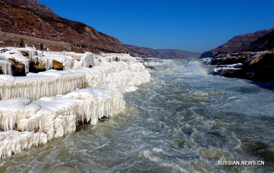 Водопад Хукоу на границе между провинциями Шаньси и Шэньси