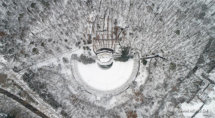 Красота заснеженного Нанкина