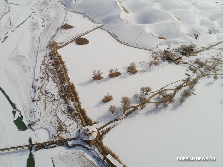 #（環境）（7）塔克拉瑪干沙漠雪景如畫