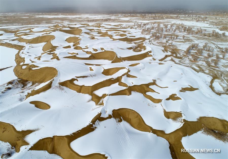 #（環(huán)境）（13）塔克拉瑪干沙漠雪景如畫