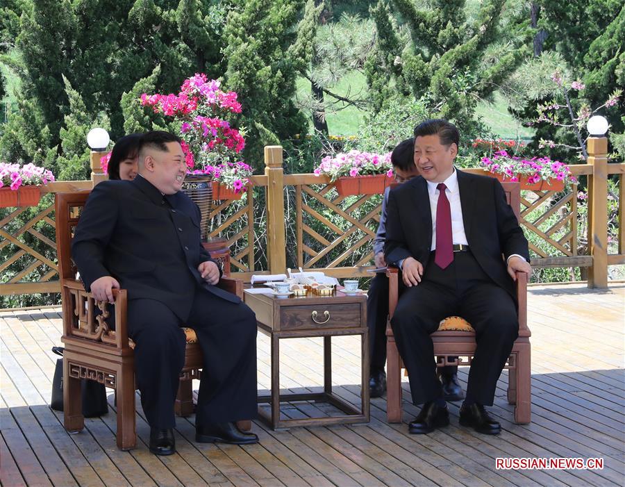 （時政）（1）習近平同朝鮮勞動黨委員長金正恩在大連舉行會晤