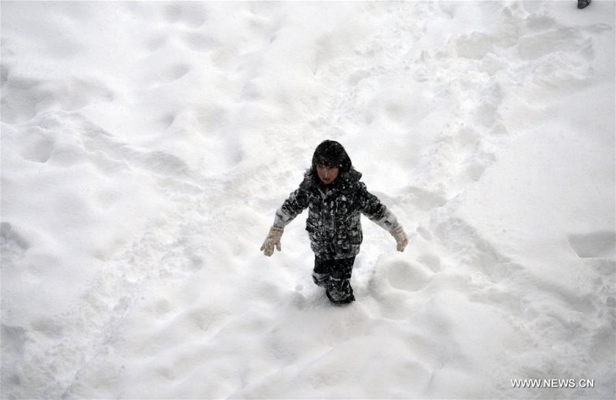 （XHDW）（4）強(qiáng)暴風(fēng)雪席卷美東北部 至少12人死亡