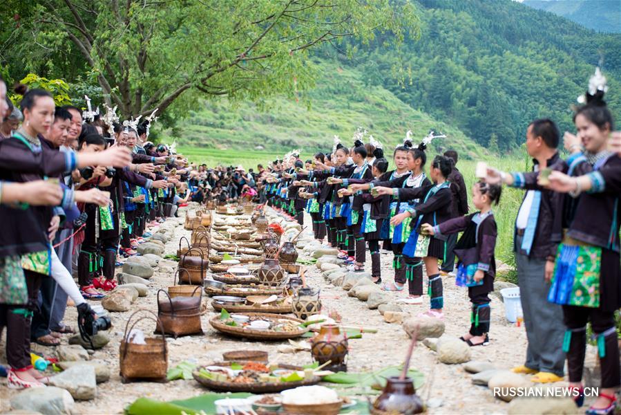 Праздник народности чжуан на юго-западе Китая