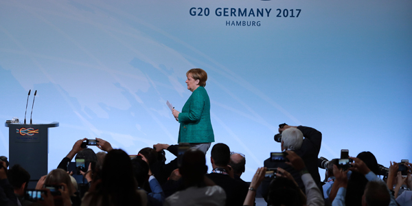 Пресс-конференция саммита G20 в Гамбурге