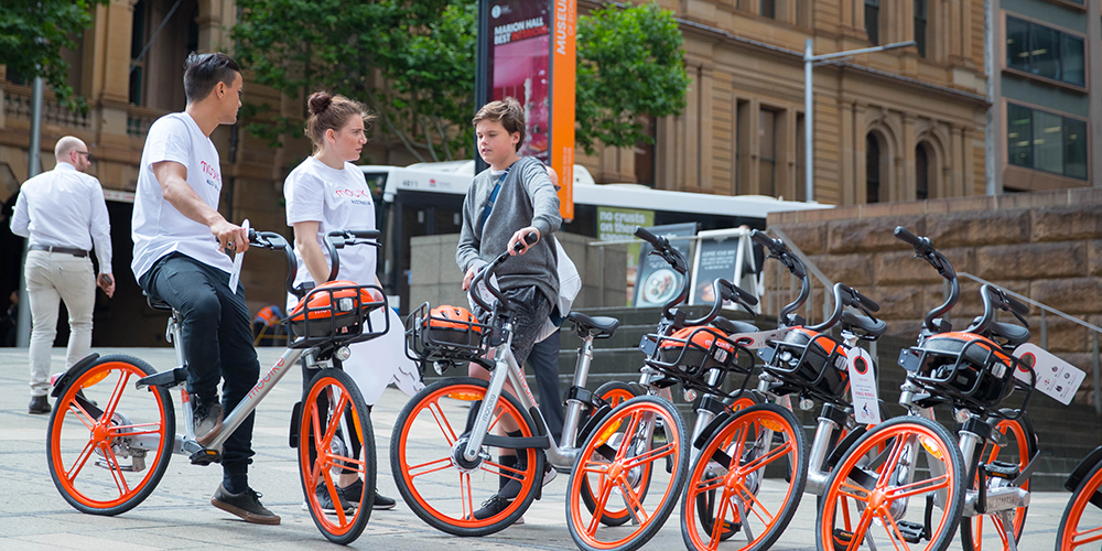 Китайские велосипеды Mobike добрались до Сиднея